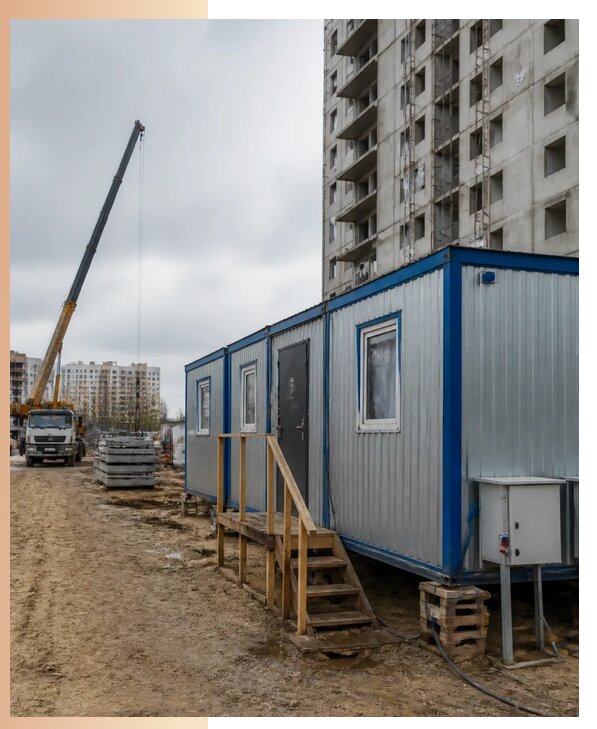 Аренда строительных вагончиков для рабочих в Кулебаках